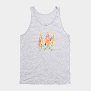 Autumnal Watercolour Snapdragons Tank Top